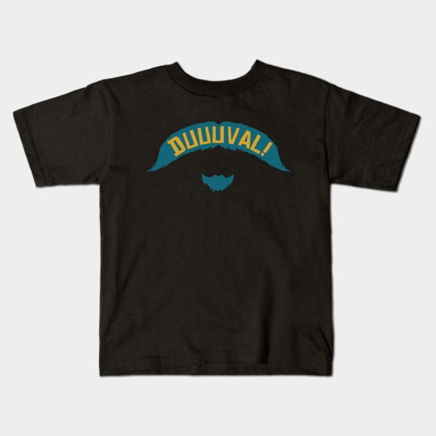 DUUUVAL Mustache - Black Kids T-Shirt by KFig21